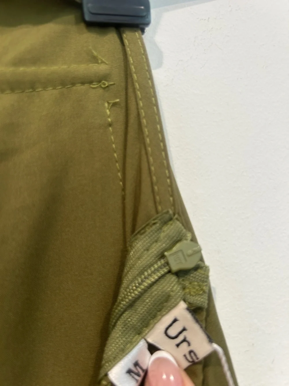 Ursime Olive Green Maxi Tulle halter cargo rocker Dress women’s medium new - Picture 7 of 10